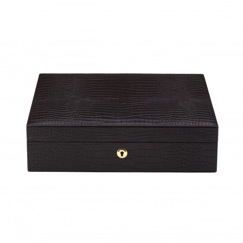 Brompton Brown Leather 10 Watch Collector Box