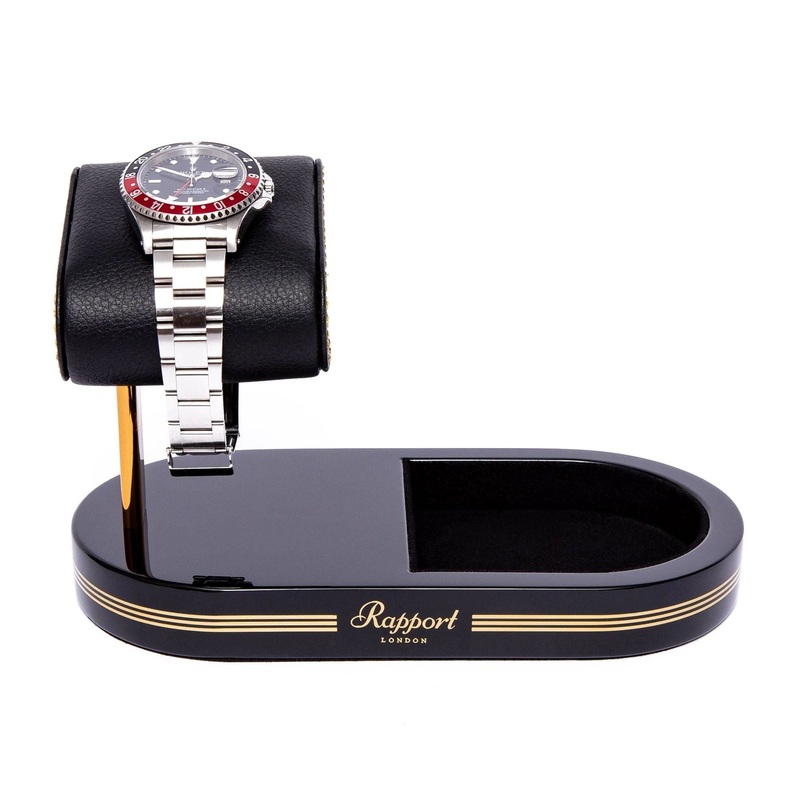 Formula Watch Stand With Tray – Black Gold