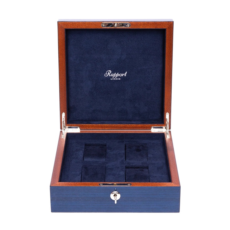 Heritage 4 Watch Collector Box – Navy Blue