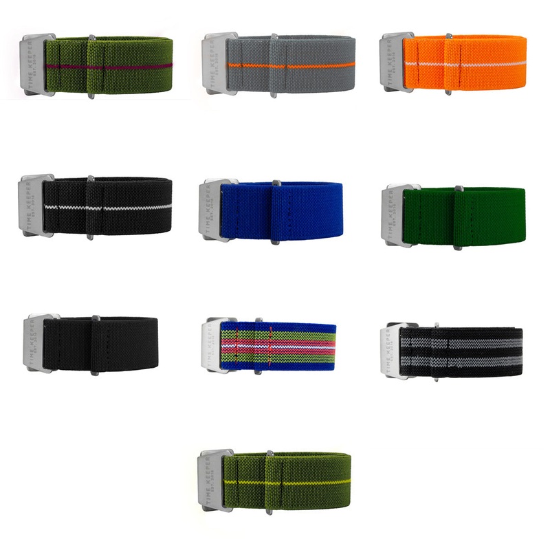 Parachute Straps|Black|Army Green|Blue|Black / White|Orange/ White|Grey / Orange|Green / Red|Green / Yellow|Black / Grey|Blue / Green / Red / White|20mm|22mm|24mm