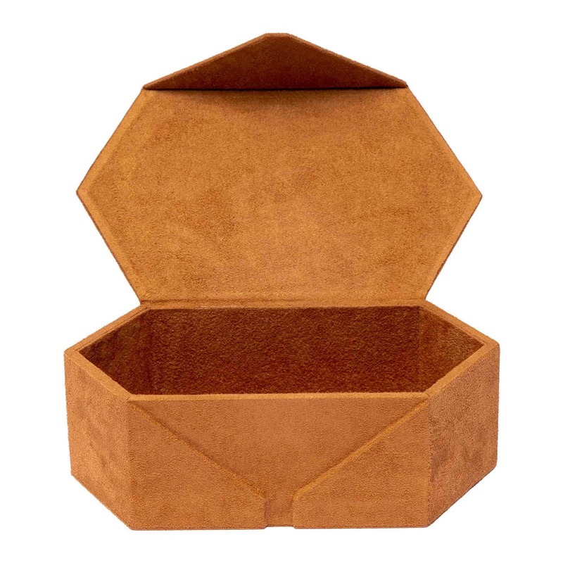 Tangram Monogram Suede – Tan Brown