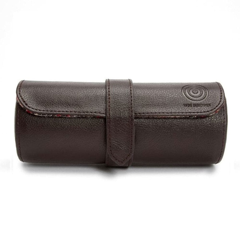 WM Brown Leather Triple Watch Roll