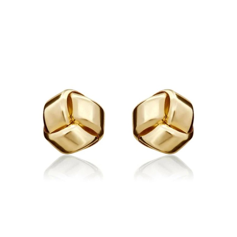 9ct Yellow Gold Knot Stud Earrings