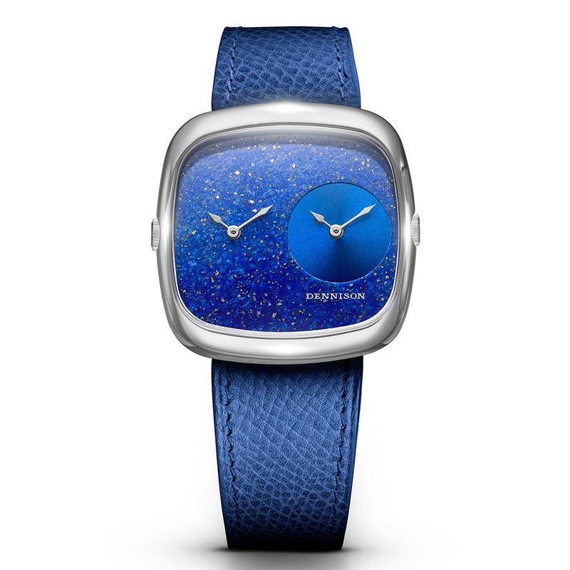 ALD Dual Time  Lapis Lazuli  Blue Sunray In Steel