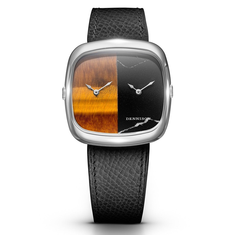 ALD Dual Time – Tigers eyeMarble In Steel