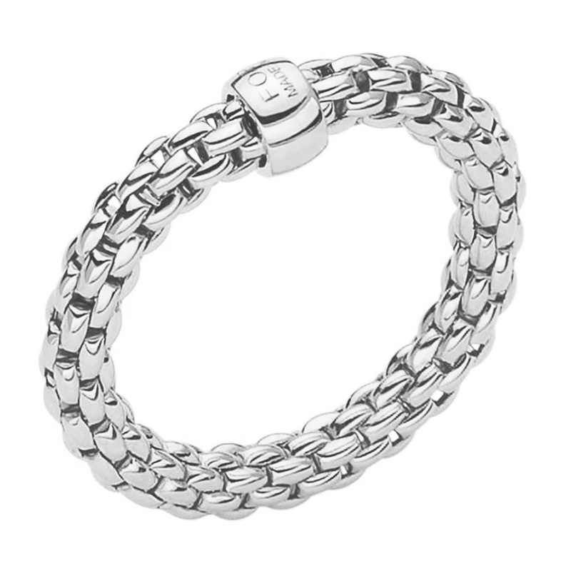 FOPE Flex’it Essentials 18ct White Gold Ring Medium
