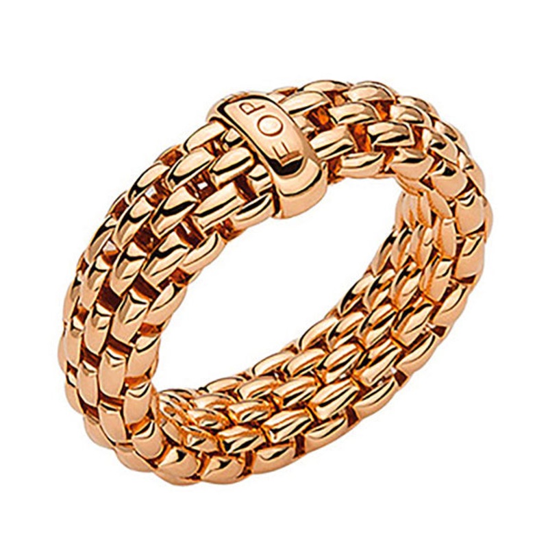 Fope Flex’it Vendme 18ct Rose Ring Medium