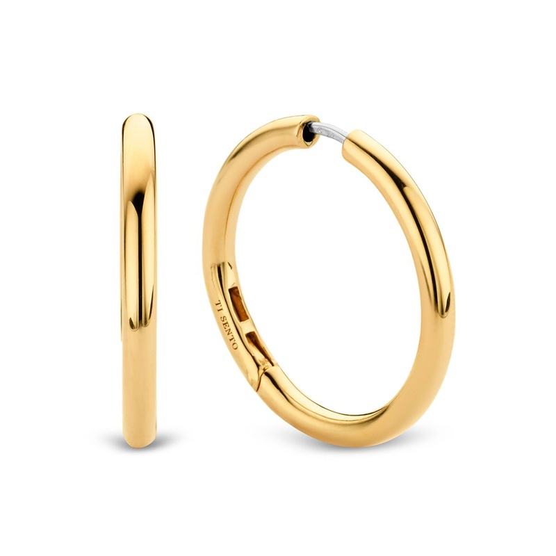 Ti Sento Yellow Gold Plated Hoop Earrings 7782SY