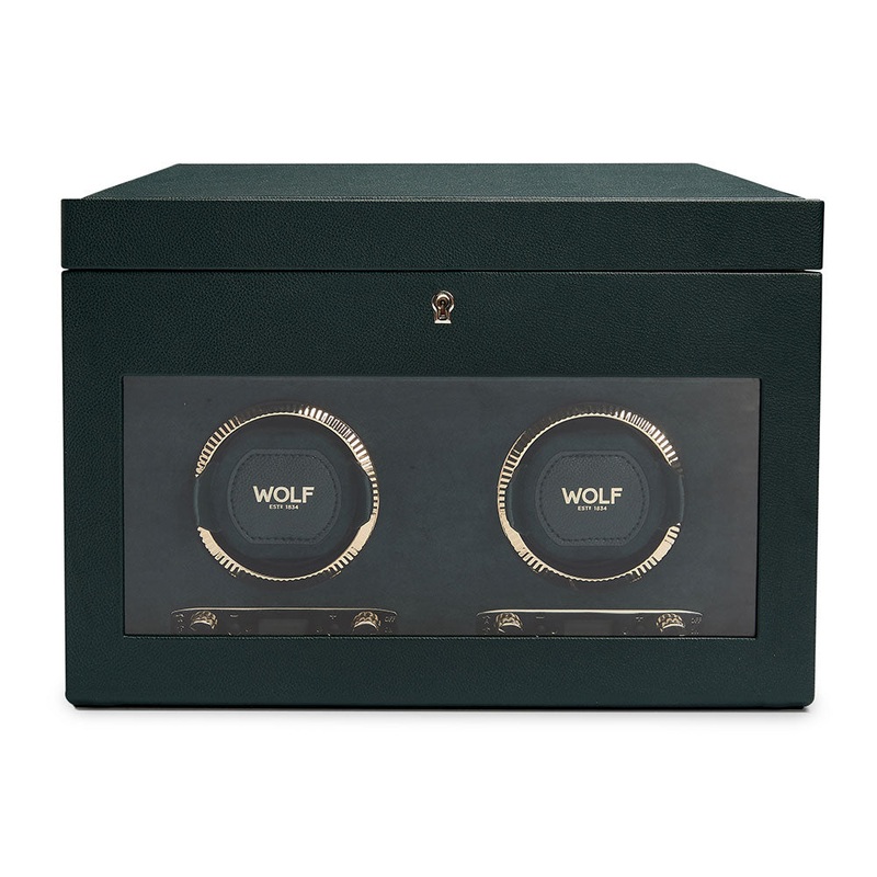 WOLF British Racing Green Double Watch Winder