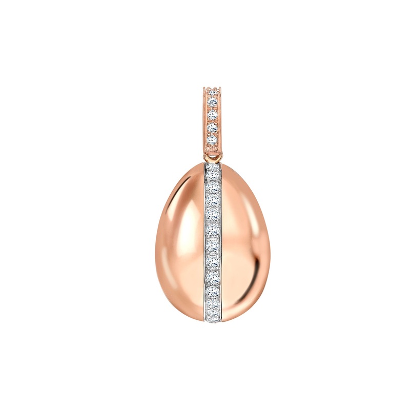 Faberg Heritage Rose Gold Diamond Egg Charm