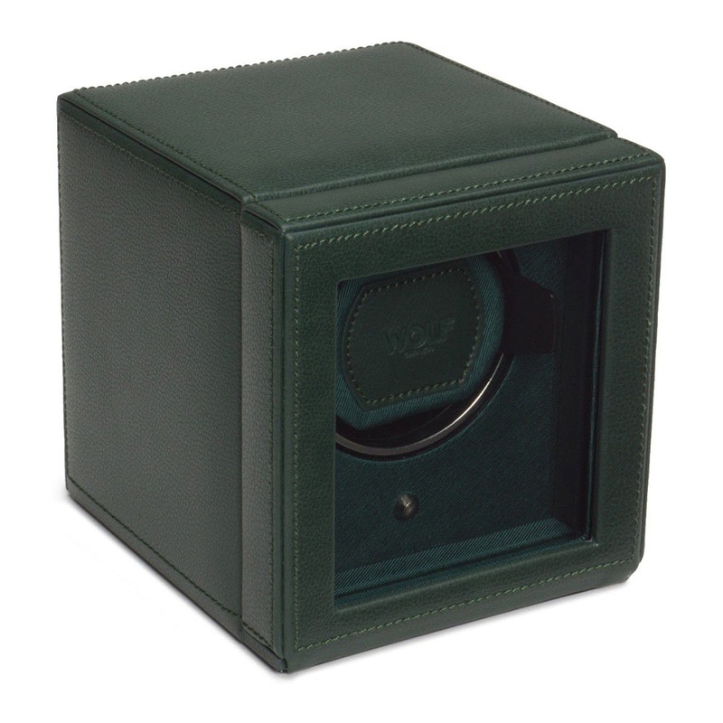 WOLF Cub Watch Winder Green With Cover