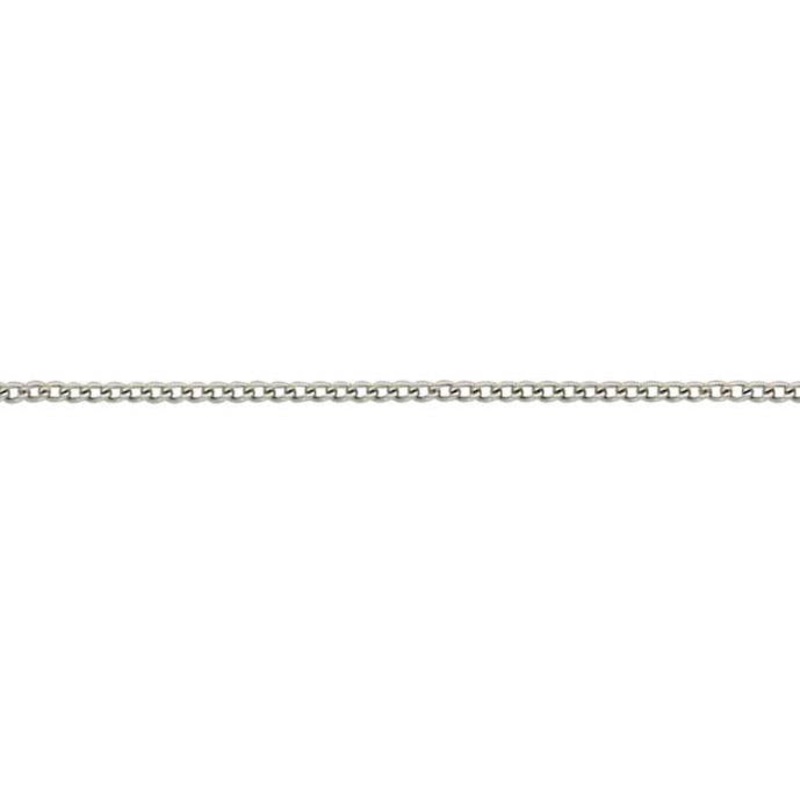 9ct White Gold 16 Inch Curb Link Chain