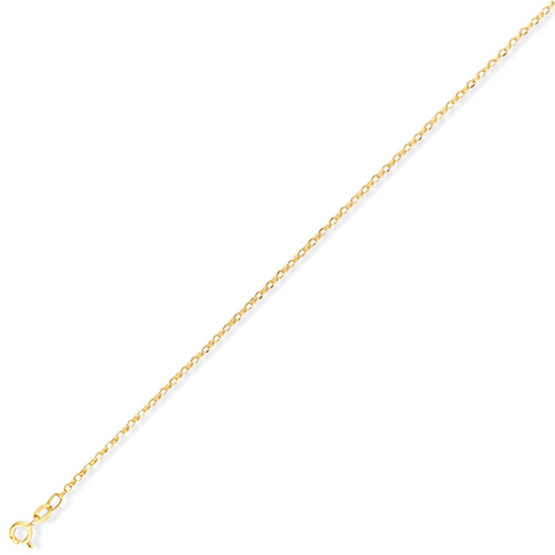 9ct Yellow Gold Diamond-Cut Oval Belcher Chain 18
