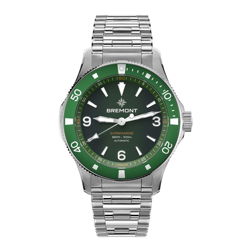 Bremont Supermarine 40mm 300m Stainless Steel Watch SM40-ND-SS-GN-B