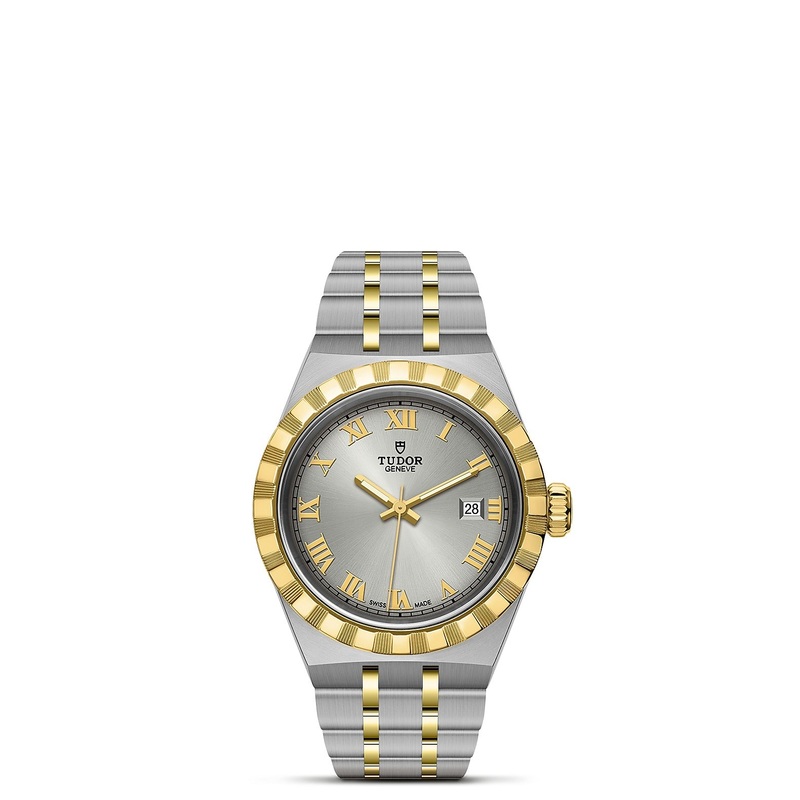 TUDOR Royal 28mm Yellow Gold and Steel Automatic Watch M28303-0001