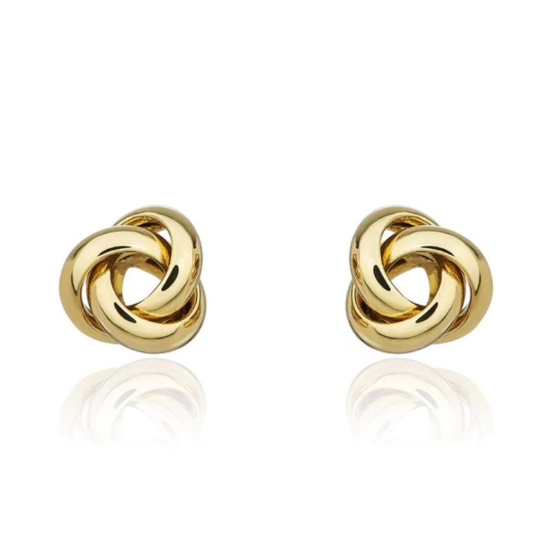 18ct Yellow Gold Knot Stud Earrings