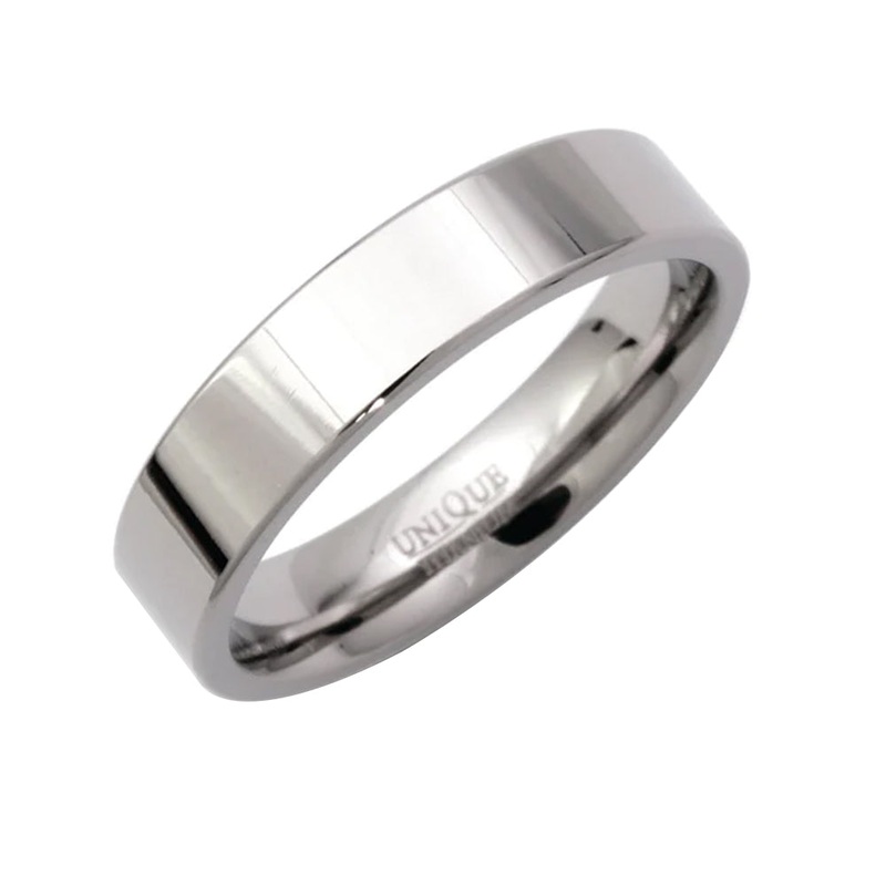 Unique Titanium 5mm Polished Ring (66)