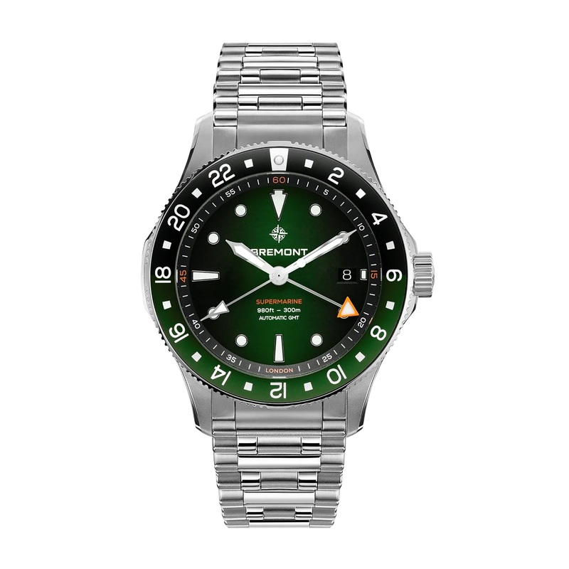 Bremont Supermarine 300m GMT Limited Edition ‘Tundra’ Green 40mm Automatic Watch SM40-GMT-SS-GNBK-B