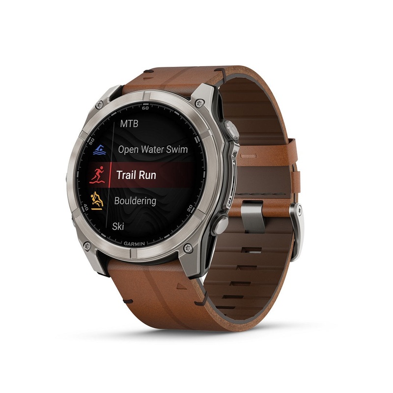 Garmin Fenix 8 51mm AMOLED Sapphire Carbon DLC Chestnut Leather 010-02905-40