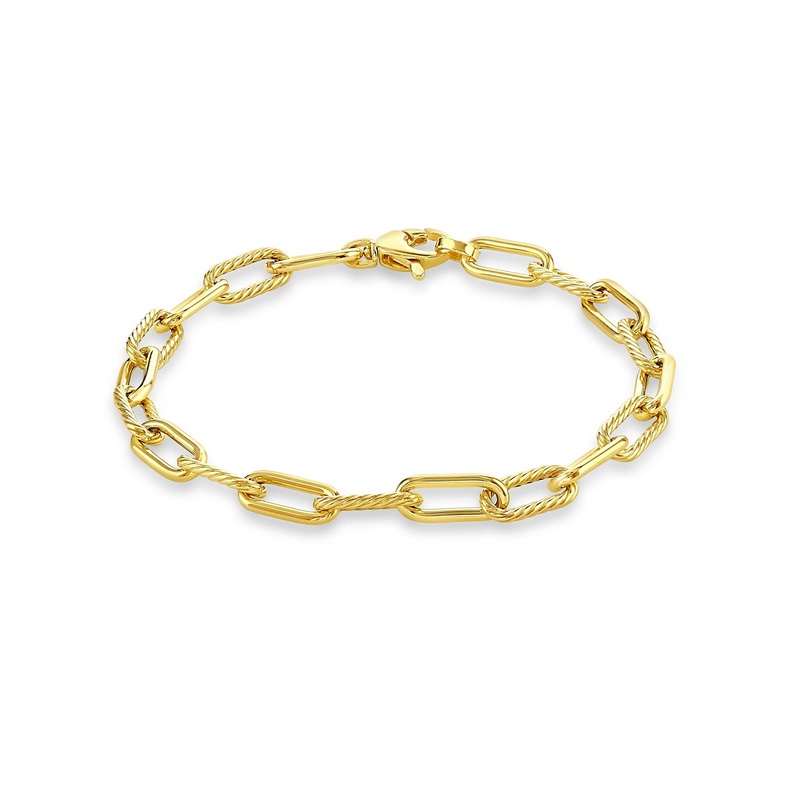 Open Oval Link 9ct Yellow Gold Bracelet