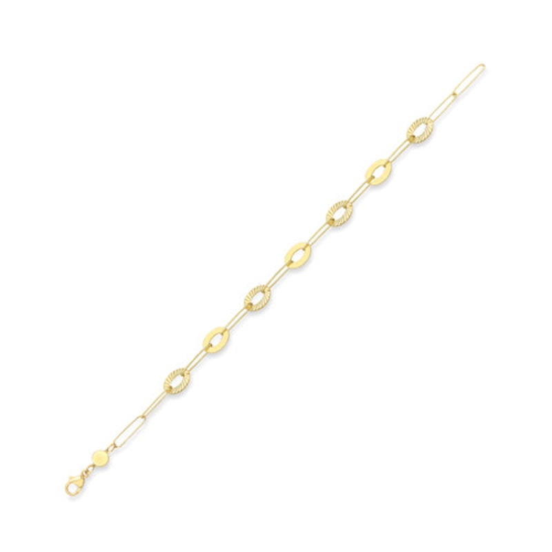 Oval Elements 9ct Yellow Gold Bracelet