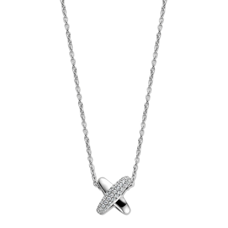 Ti Sento Cubic Zirconia Cross Shape Necklace 34003ZI