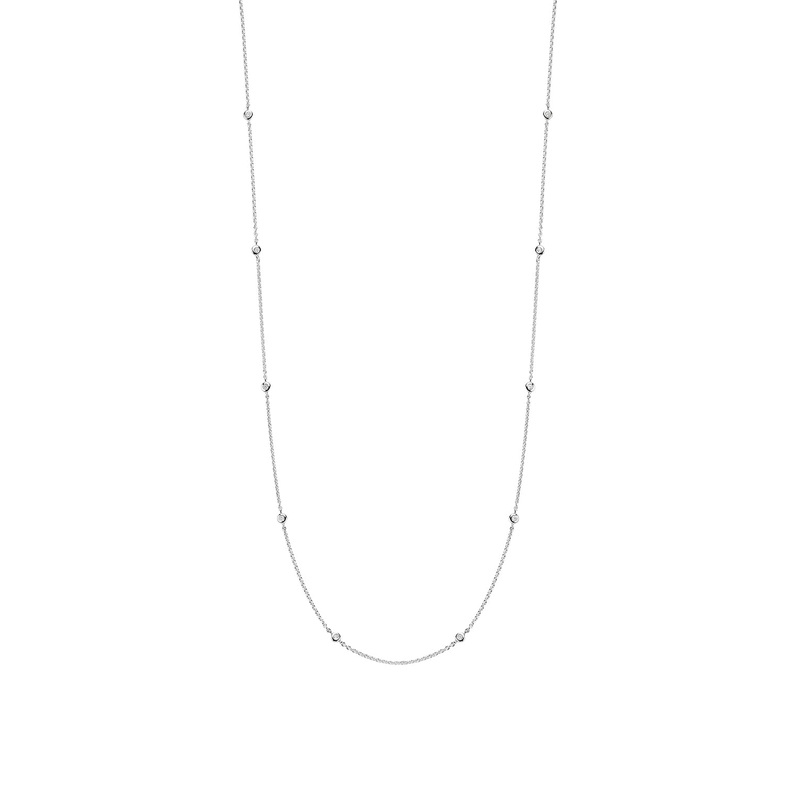 Ti Sento Cubic Zirconia Station Necklace 3978ZI
