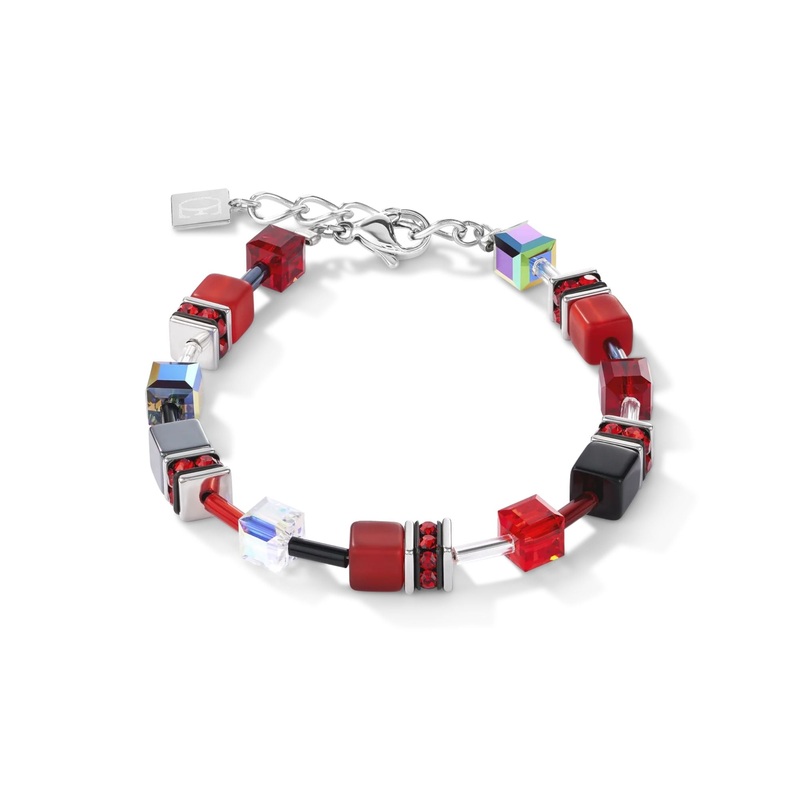 Coeur de Lion GeoCUBE Bracelet Red-Haematite