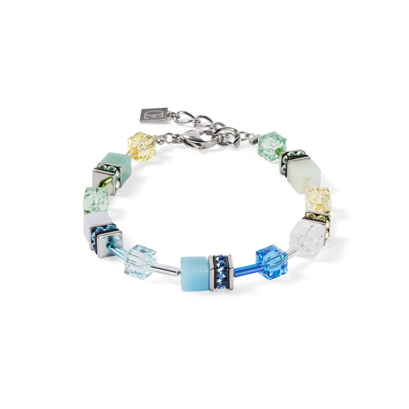 Coeur de Lion GeoCUBE Iconic Precious Bracelet Aqua-Green
