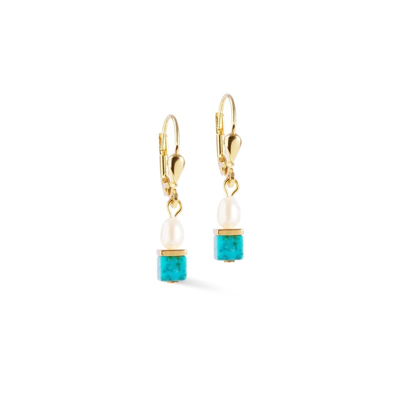 Coeur de Lion Princess Fusion Pearl Earrings – Turquoise