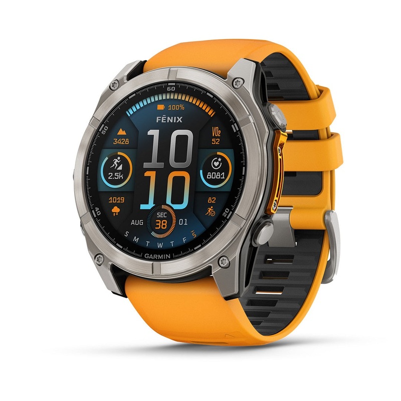 Garmin Fenix 8 51mm AMOLED Sapphire Titanium Spark Orange Silicone 010-02905-11