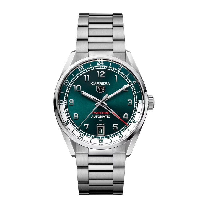TAG Heuer Carrera Date Twin-Time 41mm Automatic Watch WDA2114.BA0043