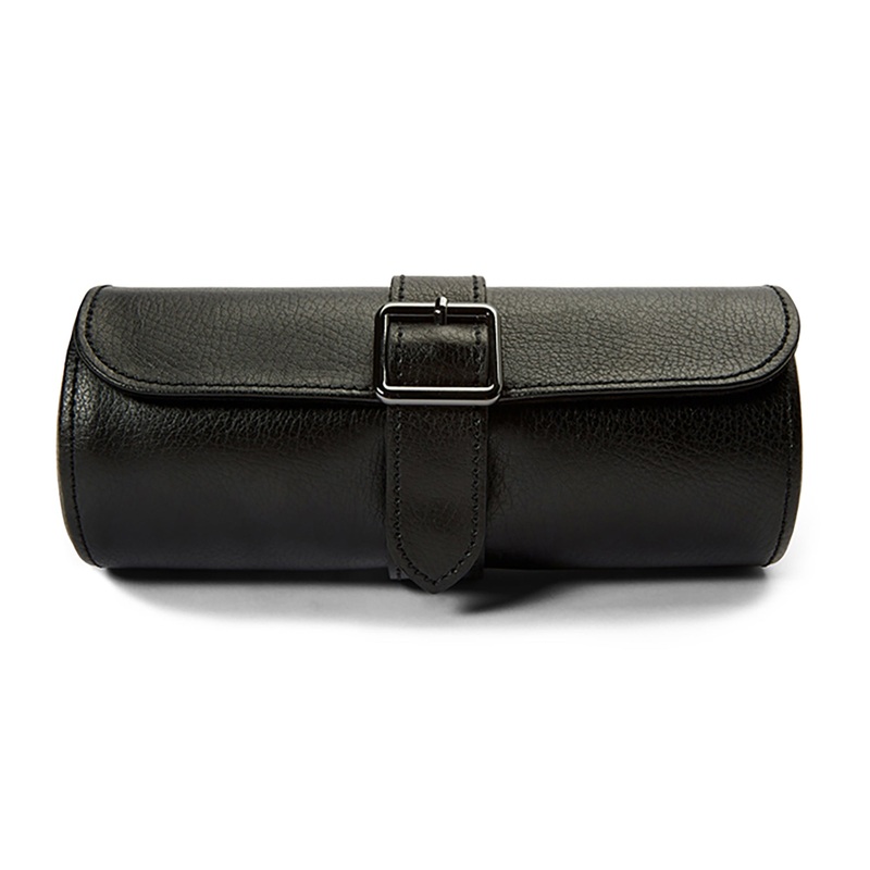 WOLF British Racing Black Triple Watch Roll