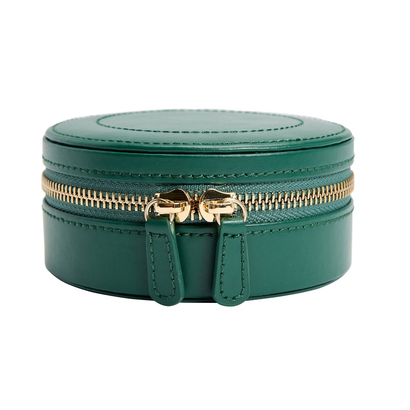 WOLF Sophia Forest Green Round Mini Zip Case