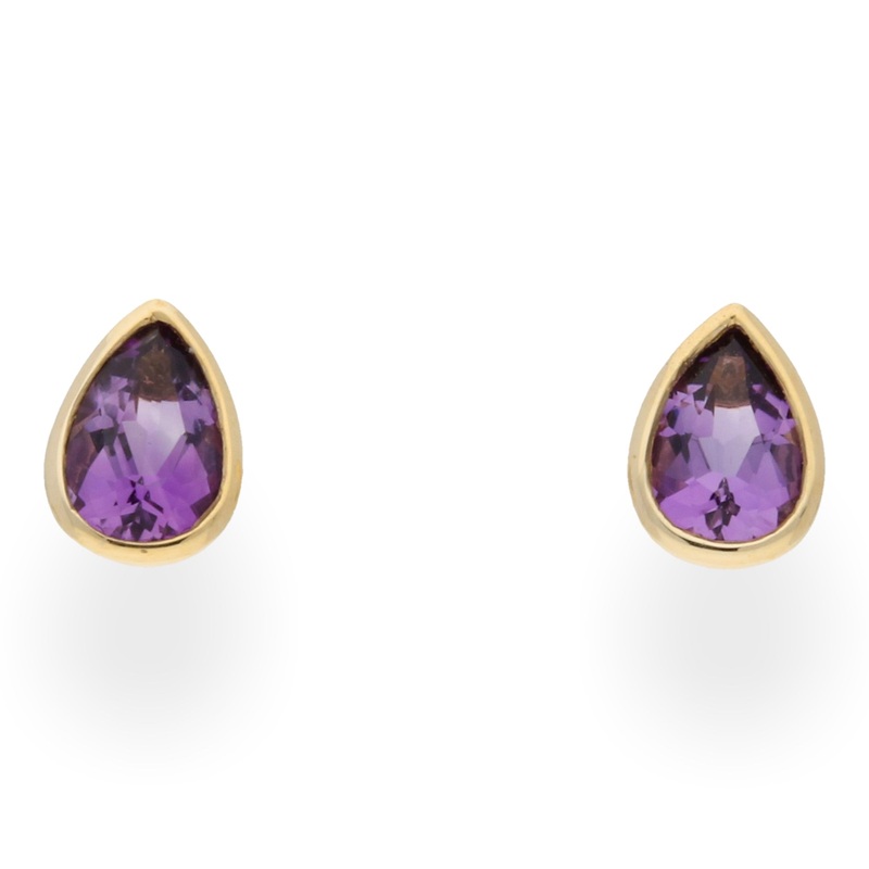 Amethyst Stud Earrings