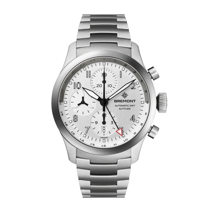 Bremont Altitude Chronograph GMT 42mm Automatic Watch ALT42-CHR-G-SS-SI-B