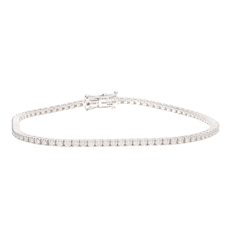 Diamond 1.54ct 18ct White Gold Line Bracelet