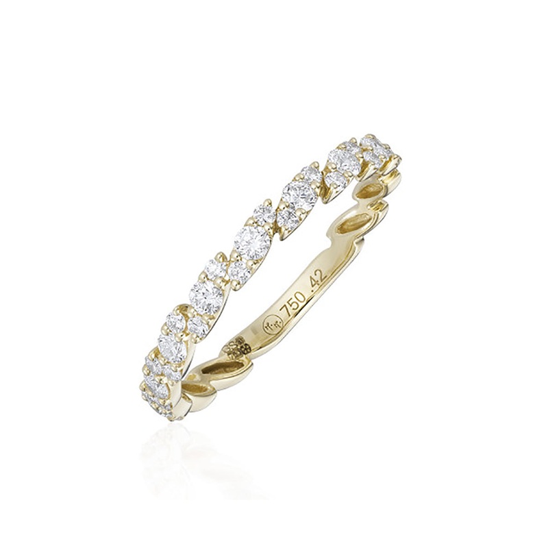 Diamond 18ct Yellow Gold Marquise Ring