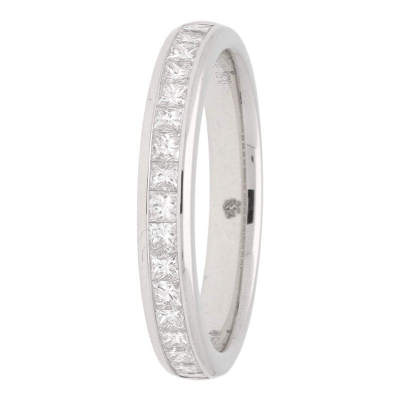 Princess Cut Diamond 0.50ct Platinum Wedding band
