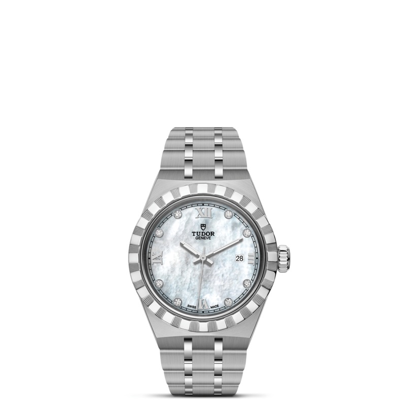 TUDOR Royal 28mm Stainless Steel Diamond Automatic Watch M28300-0005
