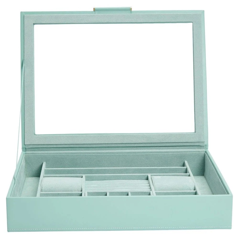 WOLF Sophia Jade Jewellery Box with Window