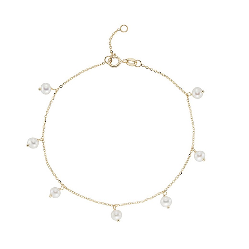 Cultured Pearl 9ct Yellow Gold Bracelet