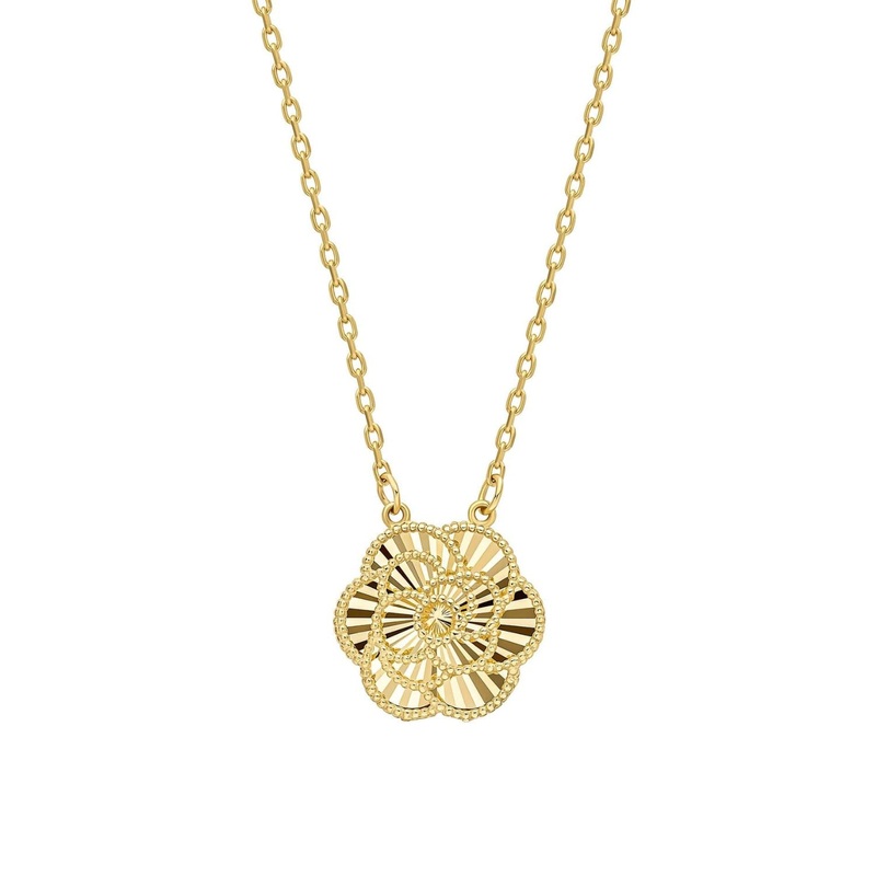 English Rose 9ct Yellow Gold Necklace