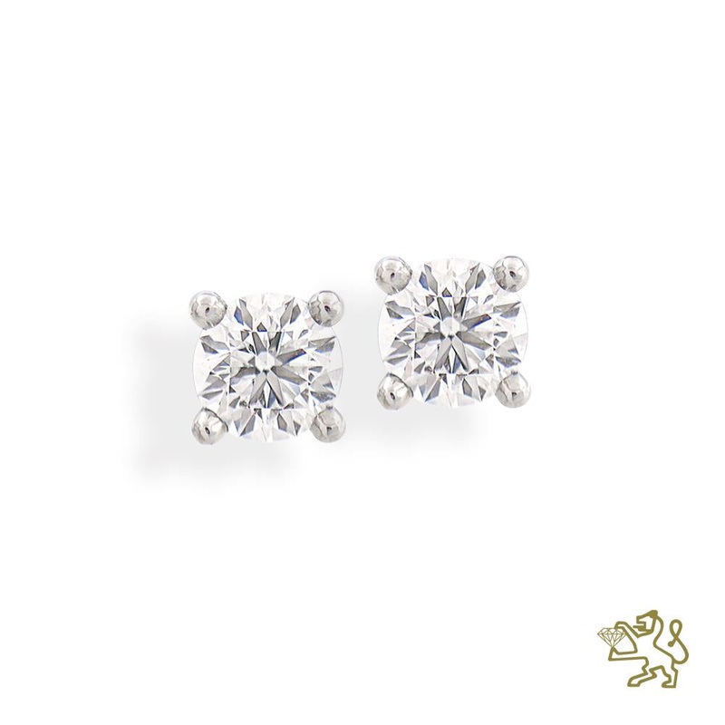 Open Tulip PL 0.20ct Diamond Platinum Earrings