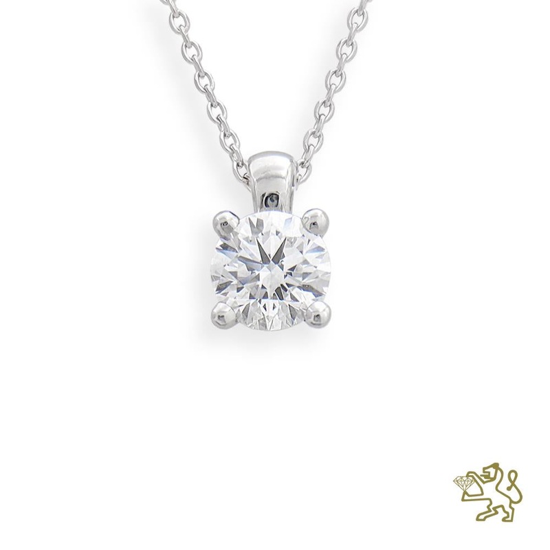 Open Tulip PL 0.50ct F SI1 Diamond Platinum Pendant