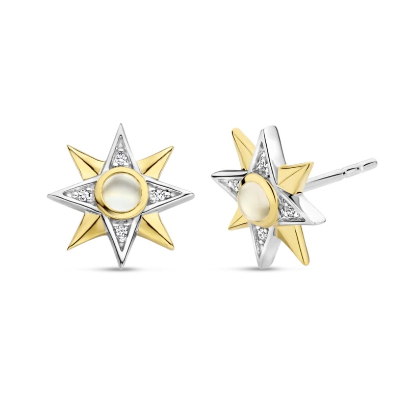Ti Sento 8 Pointed Star Stud Earrings 7932MW