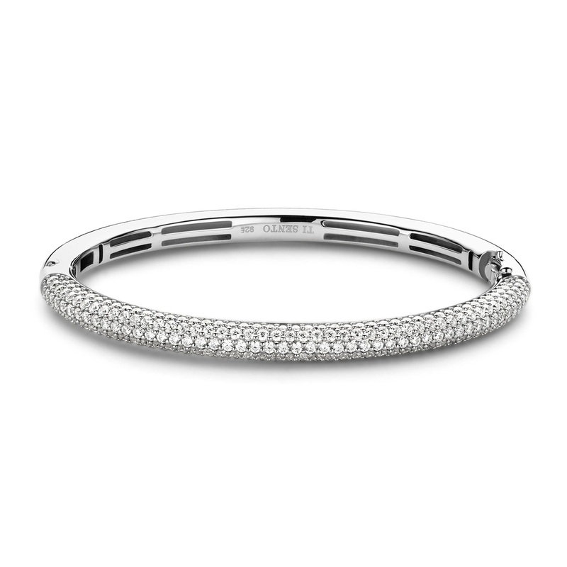 Ti Sento Pav Cubic Zirconia Bangle 23010ZI