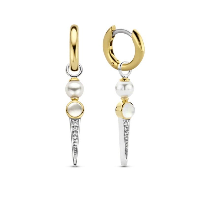 Ti Sento Yellow Gold Plated Edgy Drop Earrings 7933YP