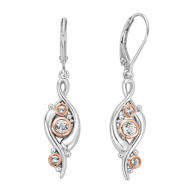 Clogau Pistyll Rhaeadr White Topaz Drop Earrings 3SSWF0343