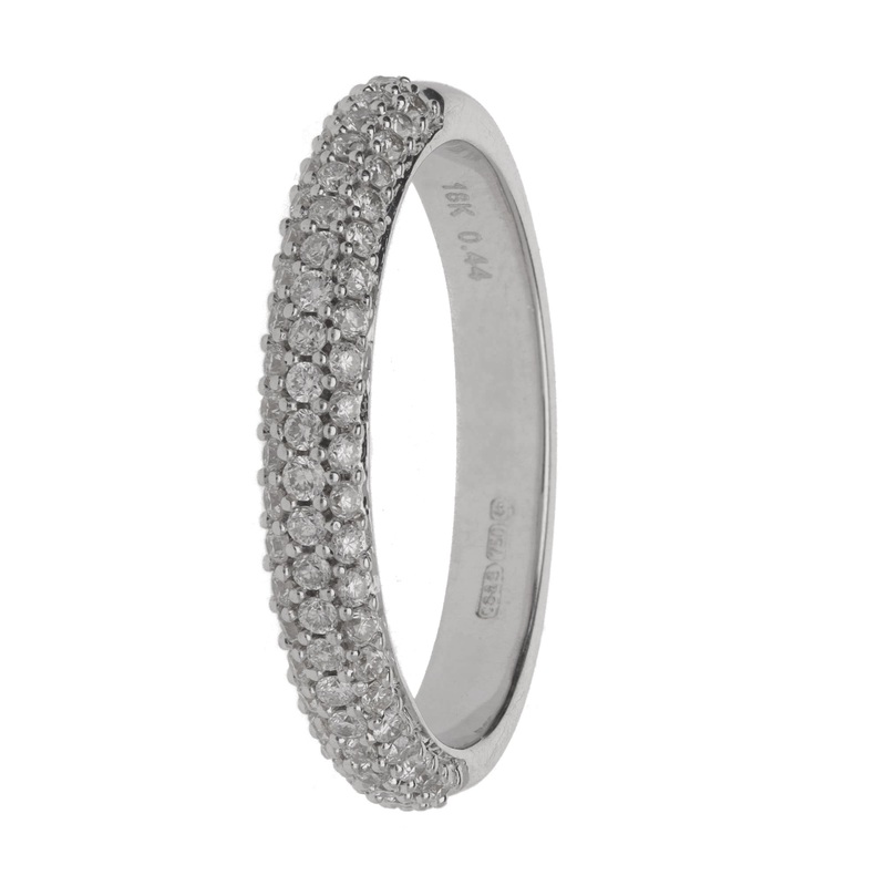 Diamond 0.44ct 18ct White Gold Half Eternity Ring